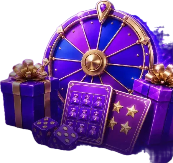Rad van fortuin met cadeaus en kraskaarten